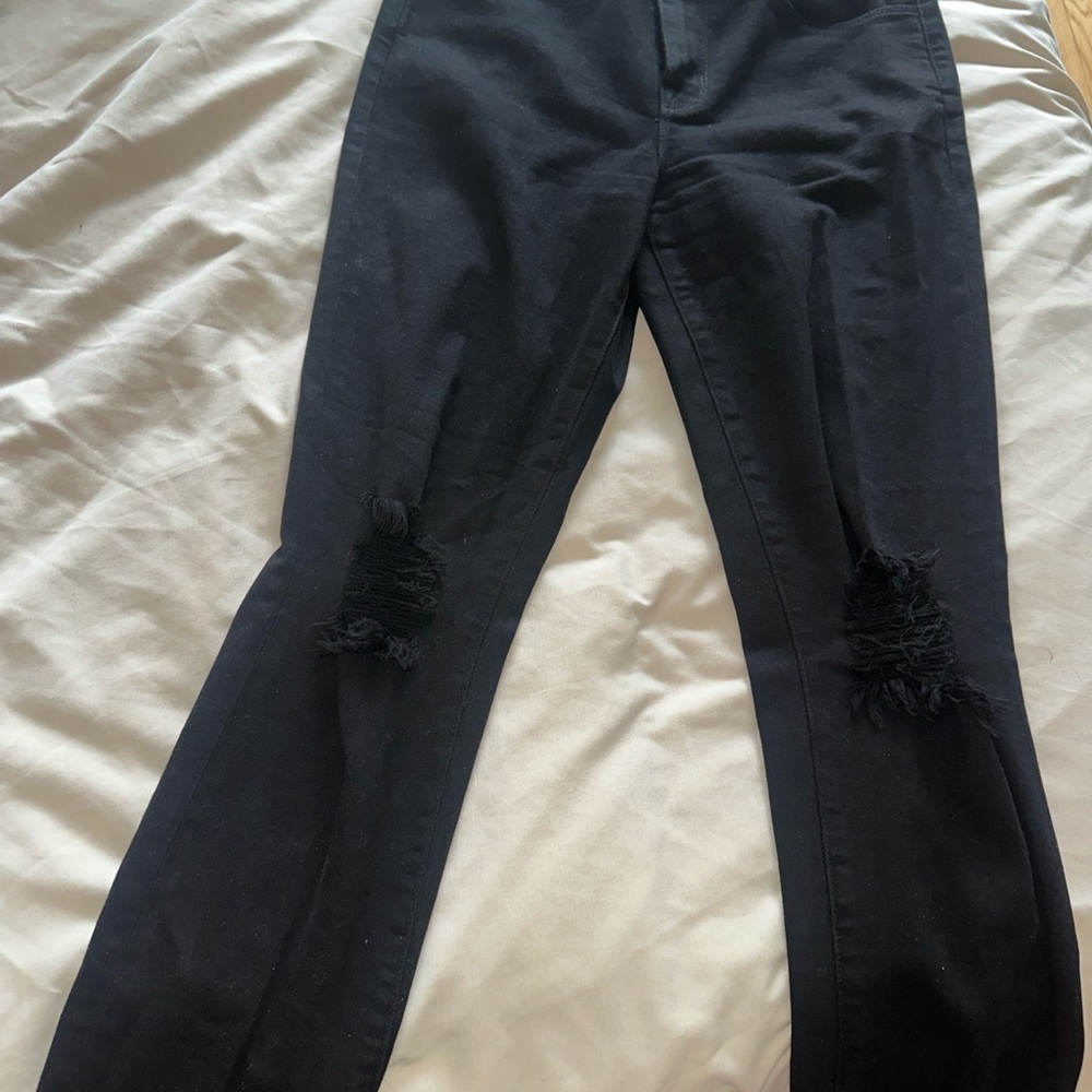 L'AGENCE Black Ankle Cropped Jeans Worn once
